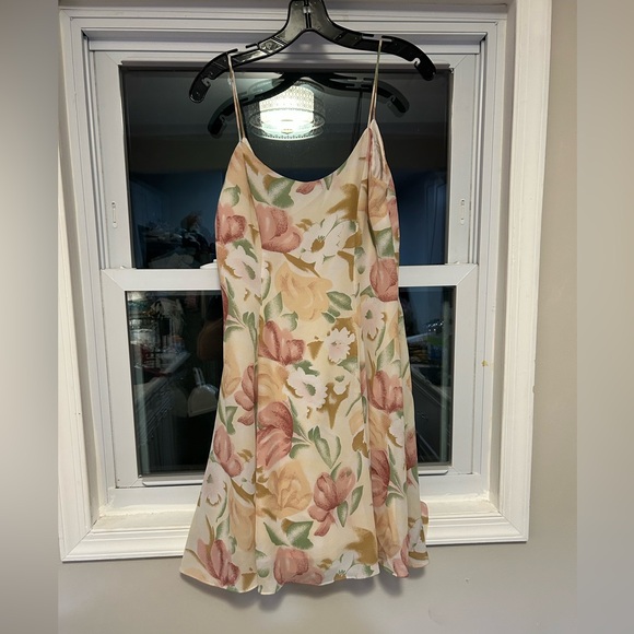 Vintage Dresses & Skirts - Vintage Mini Floral Hampton Nights 90s Party Dress Size 8